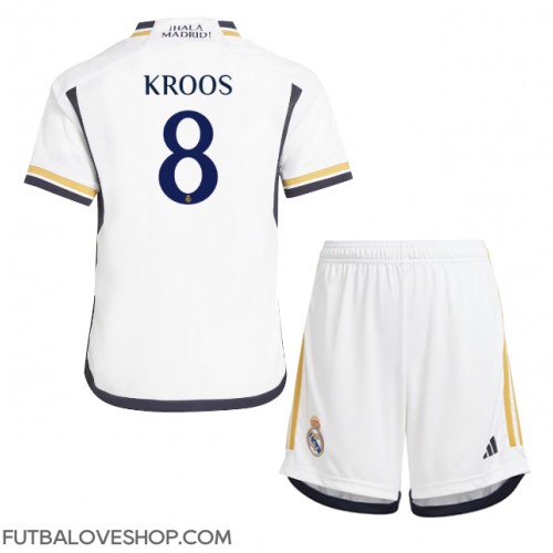 Dres Real Madrid Toni Kroos #8 Domáci pre deti 2023-24 Krátky Rukáv (+ trenírky)